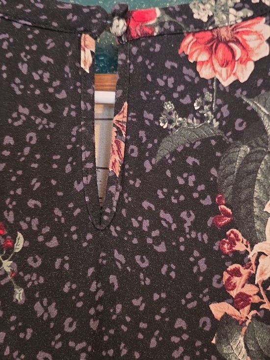 Baby Doll Tunic Top Rose/leopard Print - Picture 5 of 5